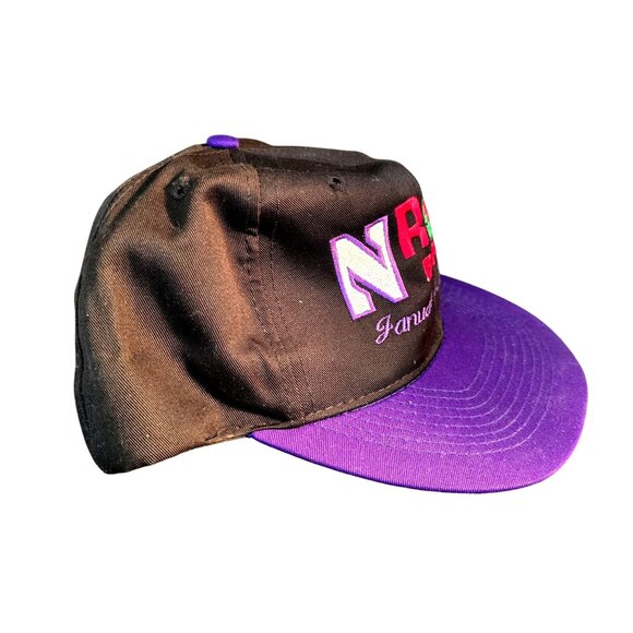 Vintage 1996 Rose Bowl Snapback Hat With Purple Brim & Embroidered Logo CM2092 - Picture 3 of 6